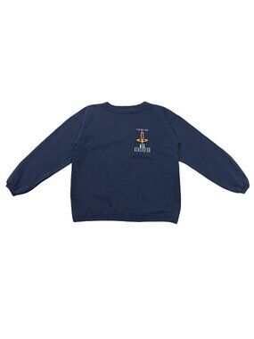 Vintage 1990s HES Big Generator Navy Sweatshirt Pocket Crewneck